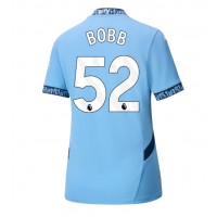 Camisa de Futebol Manchester City Oscar Bobb #52 Equipamento Principal Mulheres 2024-25 Manga Curta